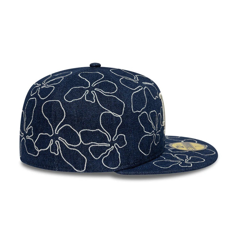 NEW ERA 59FIFTY Floral Denim Los Angeles Dodgers Denim 15146293