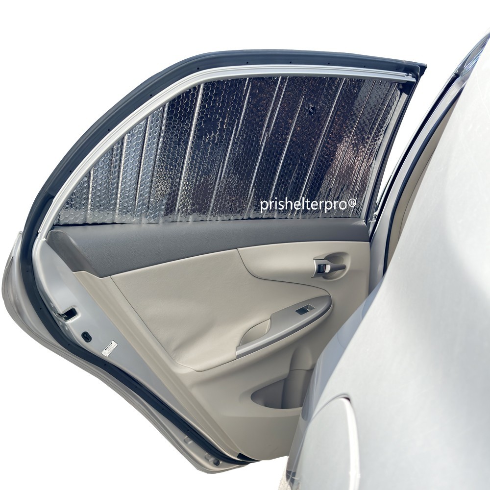 Fit For Corolla 2009-2013 Side Window Black Silver Camp Privacy Sunshade 4pcs
