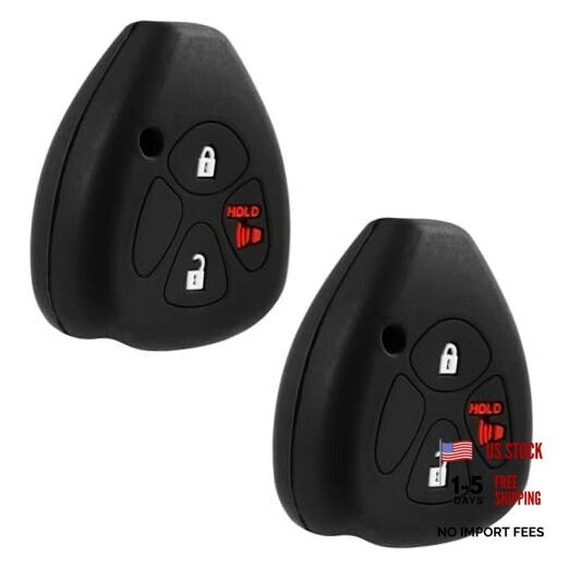 Silicone Key Fob Cover Skin for Toyota/Scion 3‑Button Remote (Fits HYQ12BBY Two