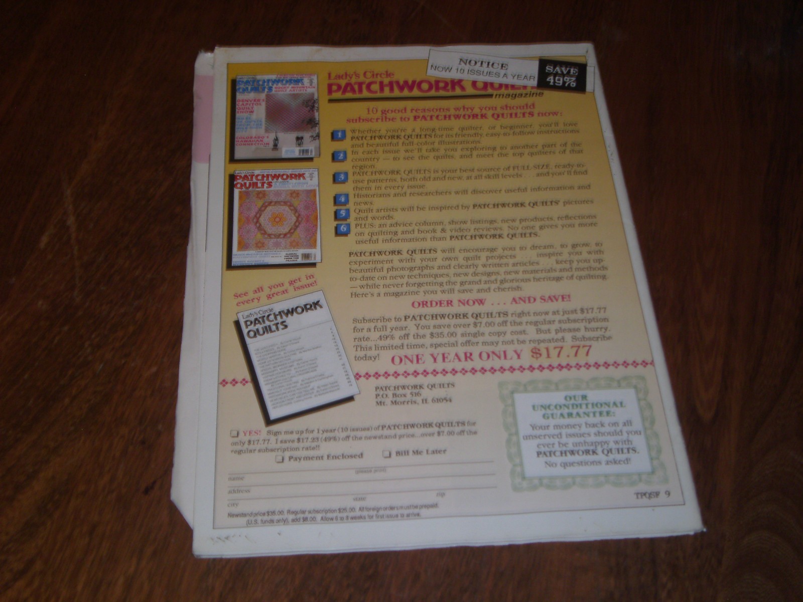 How to Patterns Best of Lady's Circle Patchwork Quilts Premier Issue 1992
