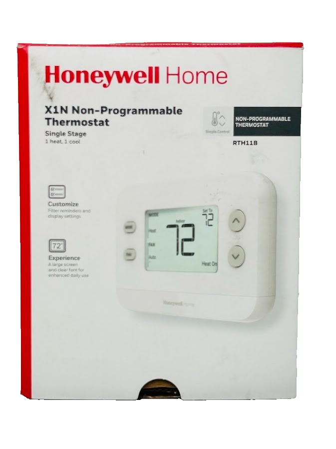 Honeywell Home X1N Non-Programmable Thermostat Single-Stage 1-Heat/1-Cool