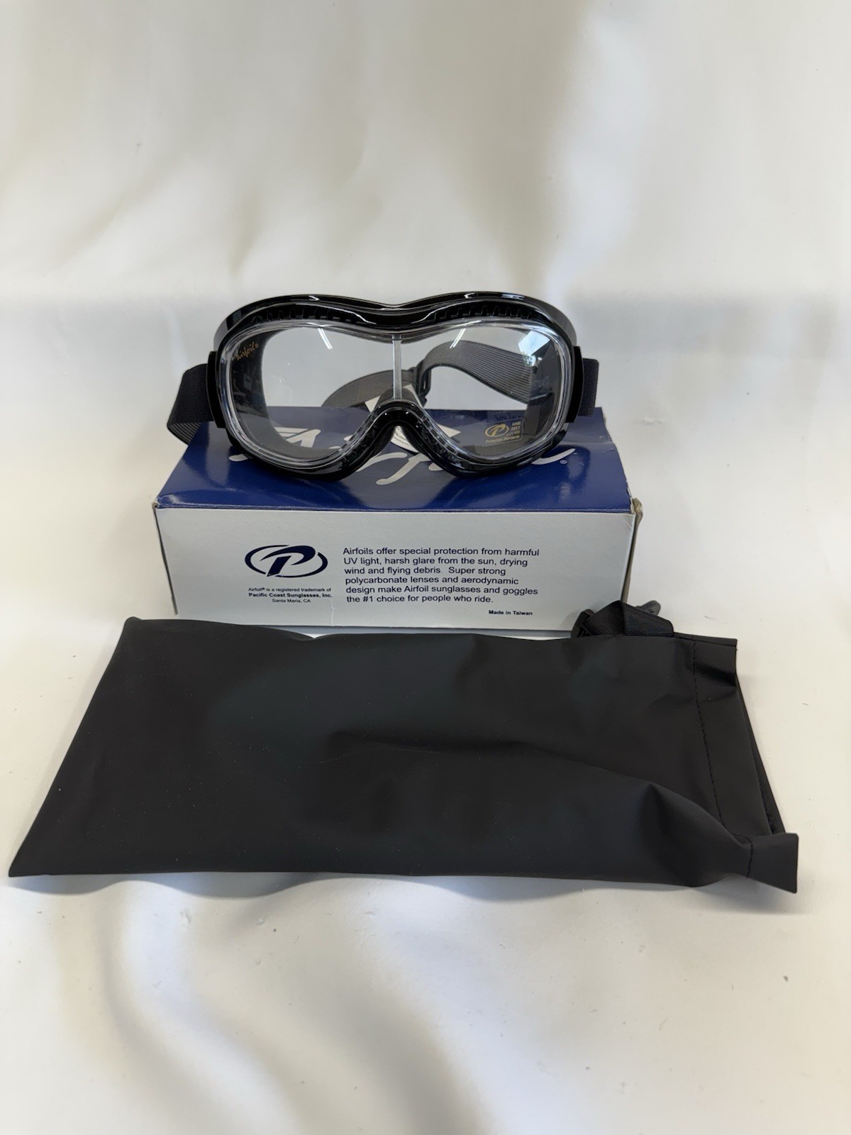 AIRFOIL 9305 Motorcycle Riding GOGGLES  Clear Lens