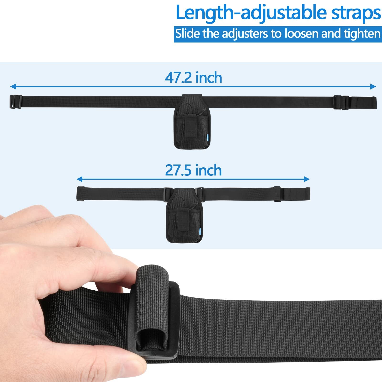Mic Belt Microphone Belt with Adjustable Nylon Strap Microphone Transmitter C...