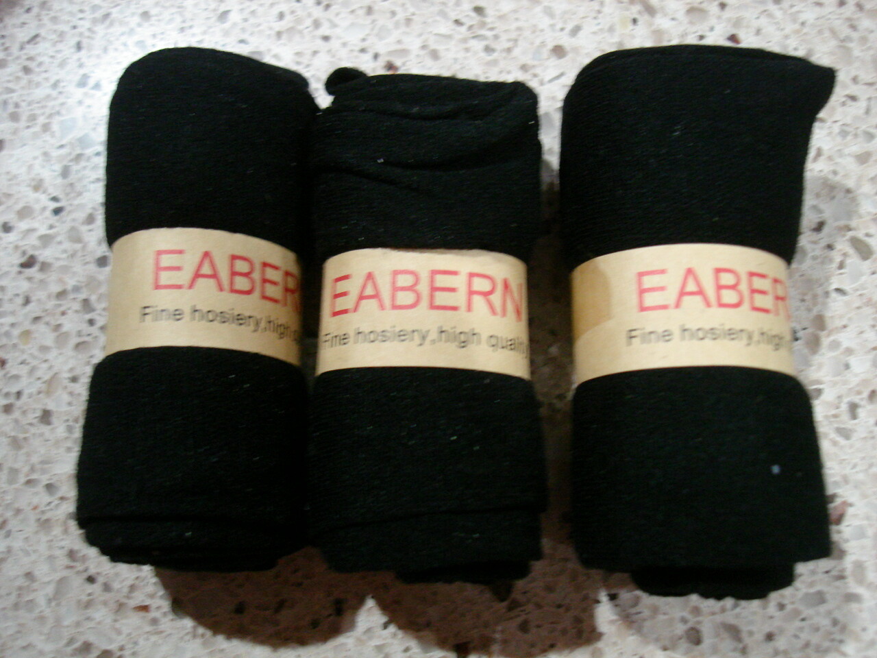 3 PAIR EABERN BLACK FLEECE LINED TROUSER SOCKS ONE SIZE NEW