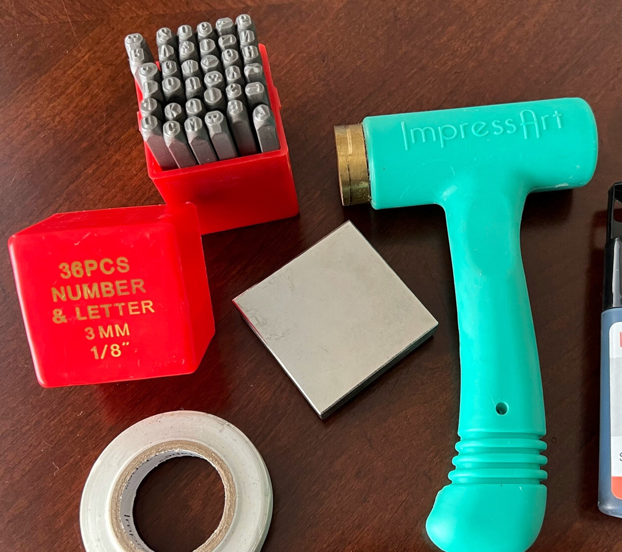 Impress Art Alphabet Metal Stamps Set Hammer Plate Enamel 3MM Lot Bundle Set