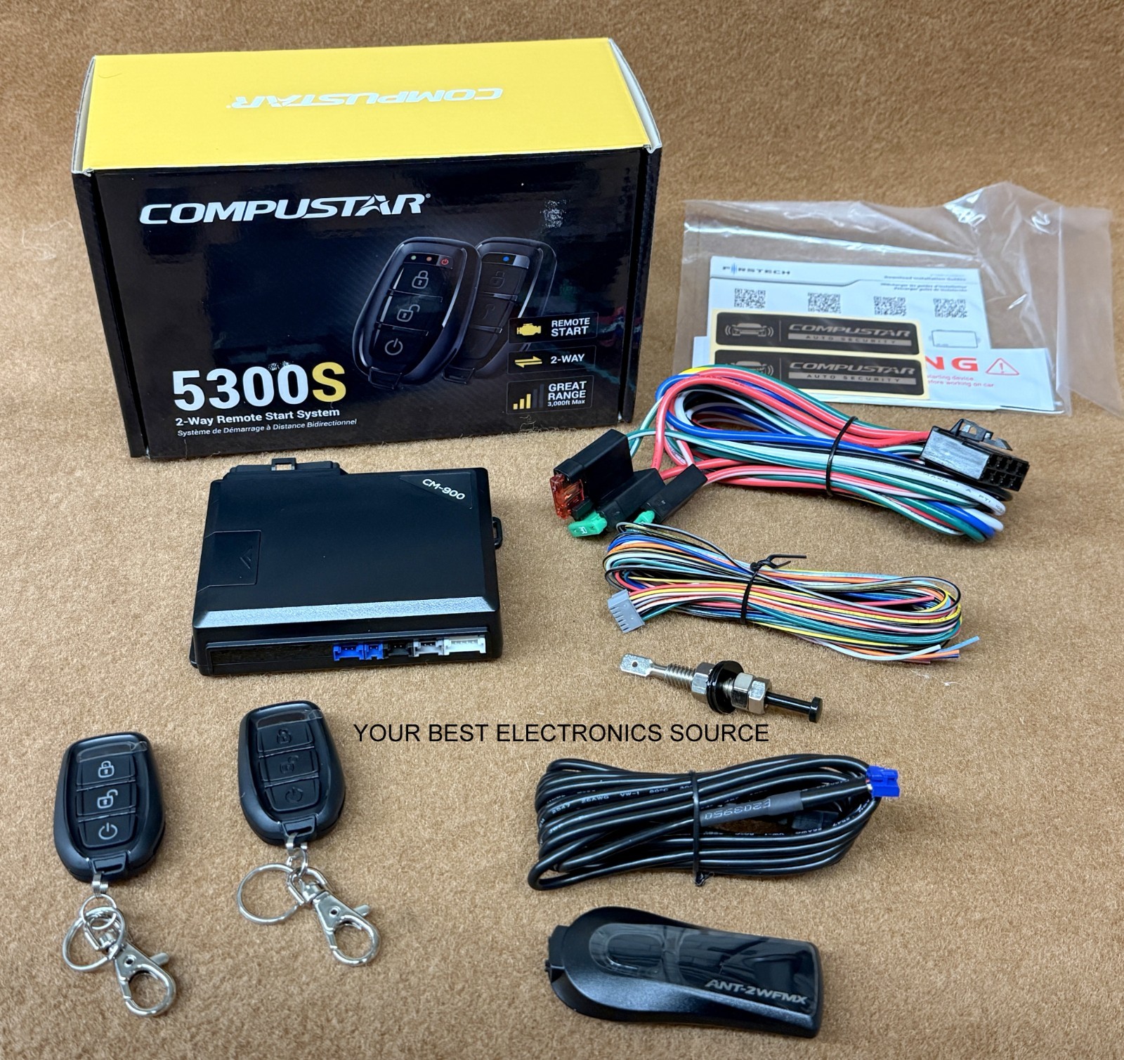 NEW Compustar CS5300-S 2-Way Remote Start System, 3 Button Remotes
