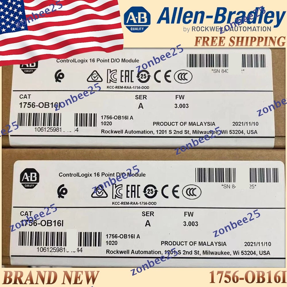 New in Box AB 1756-OB16I/A ControlLogix 16 Point D/O Module 1756OB16I serA US