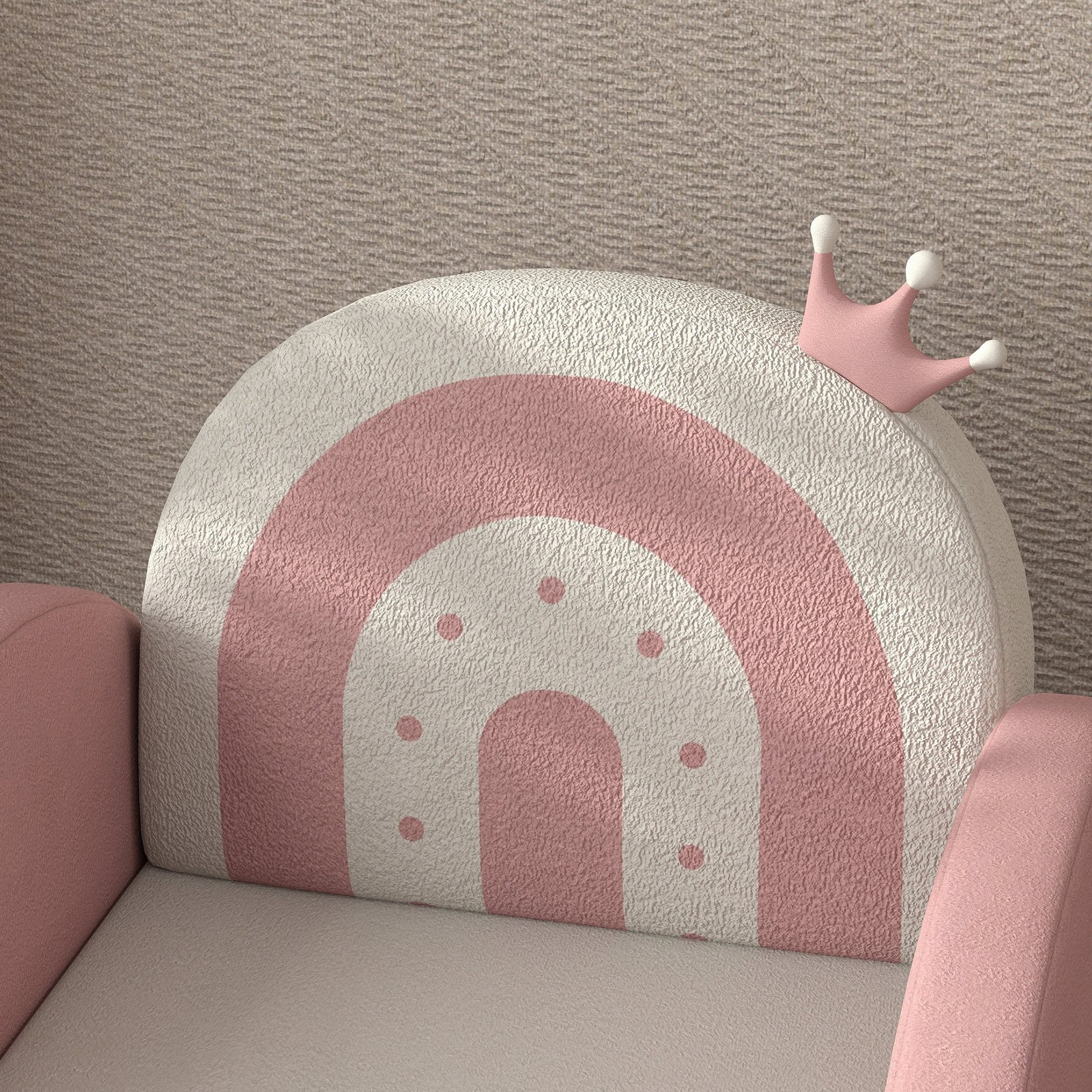 Kids Sofa, Rocking Toddler Sofa Chair, Gift for 18-36 Months, Pink