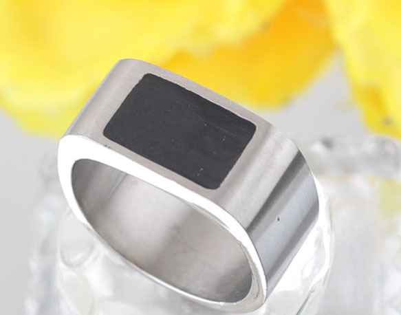Men Women Teenage Steel Ring New Union Jewelry Knight Black 1240
