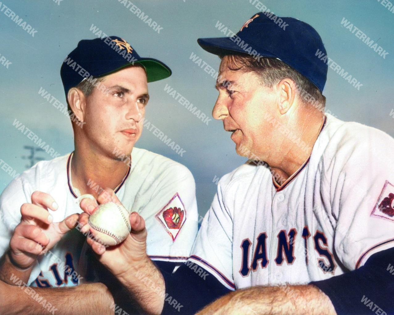 GW211 Hoyt Wilhelm - Freddie Fitzsimmons Giants 8x10 11x14 16x20 Colorized Photo