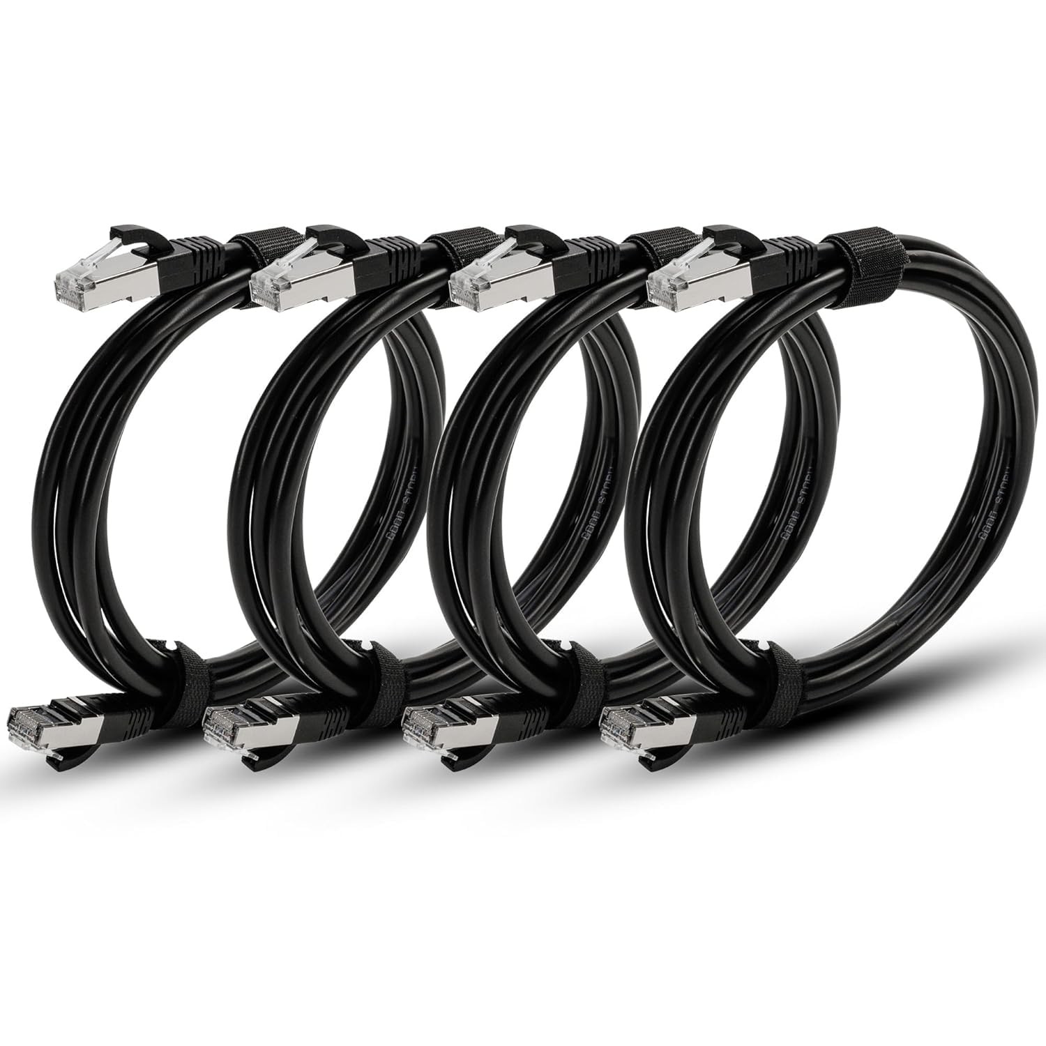 CAT 8 Ethernet Cable 6ft 4 PCS High Speed 40Gbps 2000MHz 30AWG LAN Network