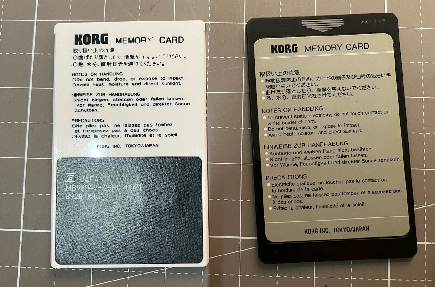 Korg PCM Data Memory Program Card MSC-02 MPC-02/ MSC-015 And MPC-015 Drums 2 LOT