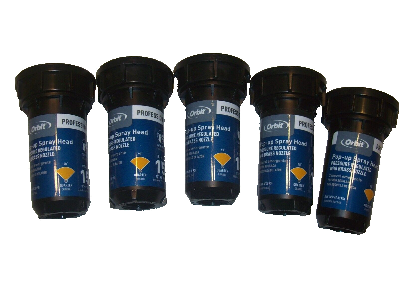 Lot of 5 Orbit 80329 Professional Series Quarter-Circle Pop-Up Spray Head 2 H in