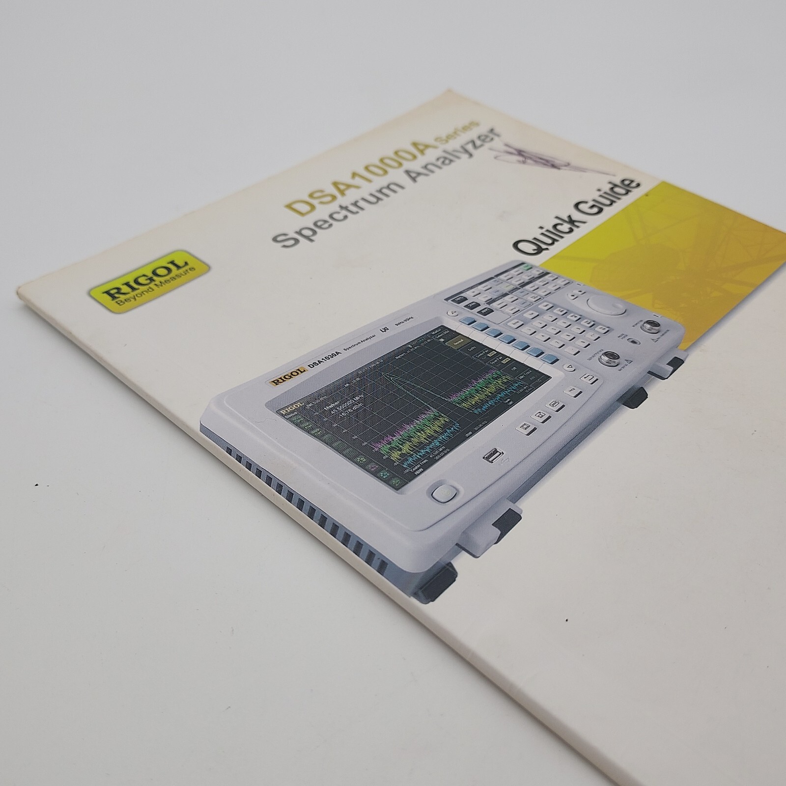 Rigol DSA1000A Series Spectrum Analyzer Quick Guide Manual 2010 (Manual Only!)