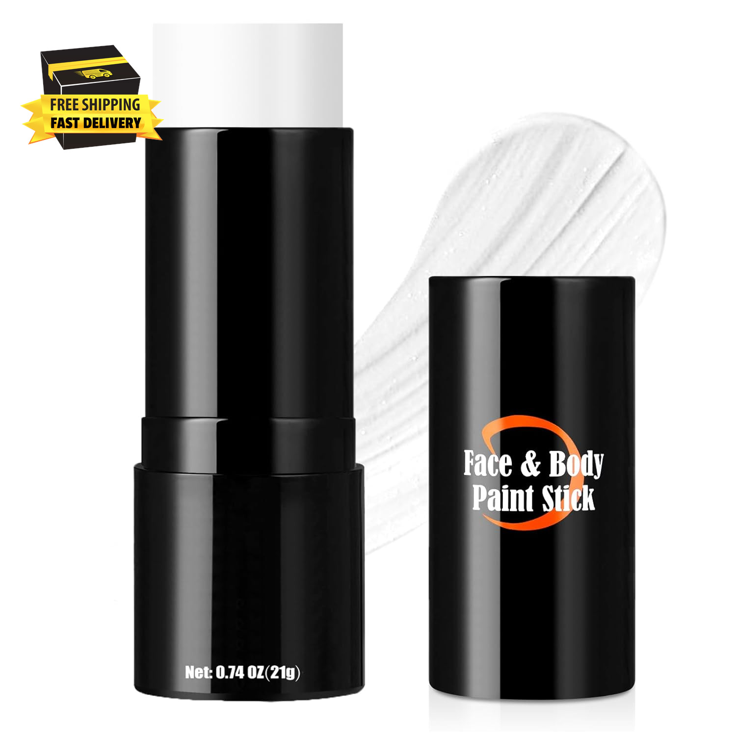 Clown White Face Paint Stick, Portable Eye Black Stick for Sports, Full-Coverage