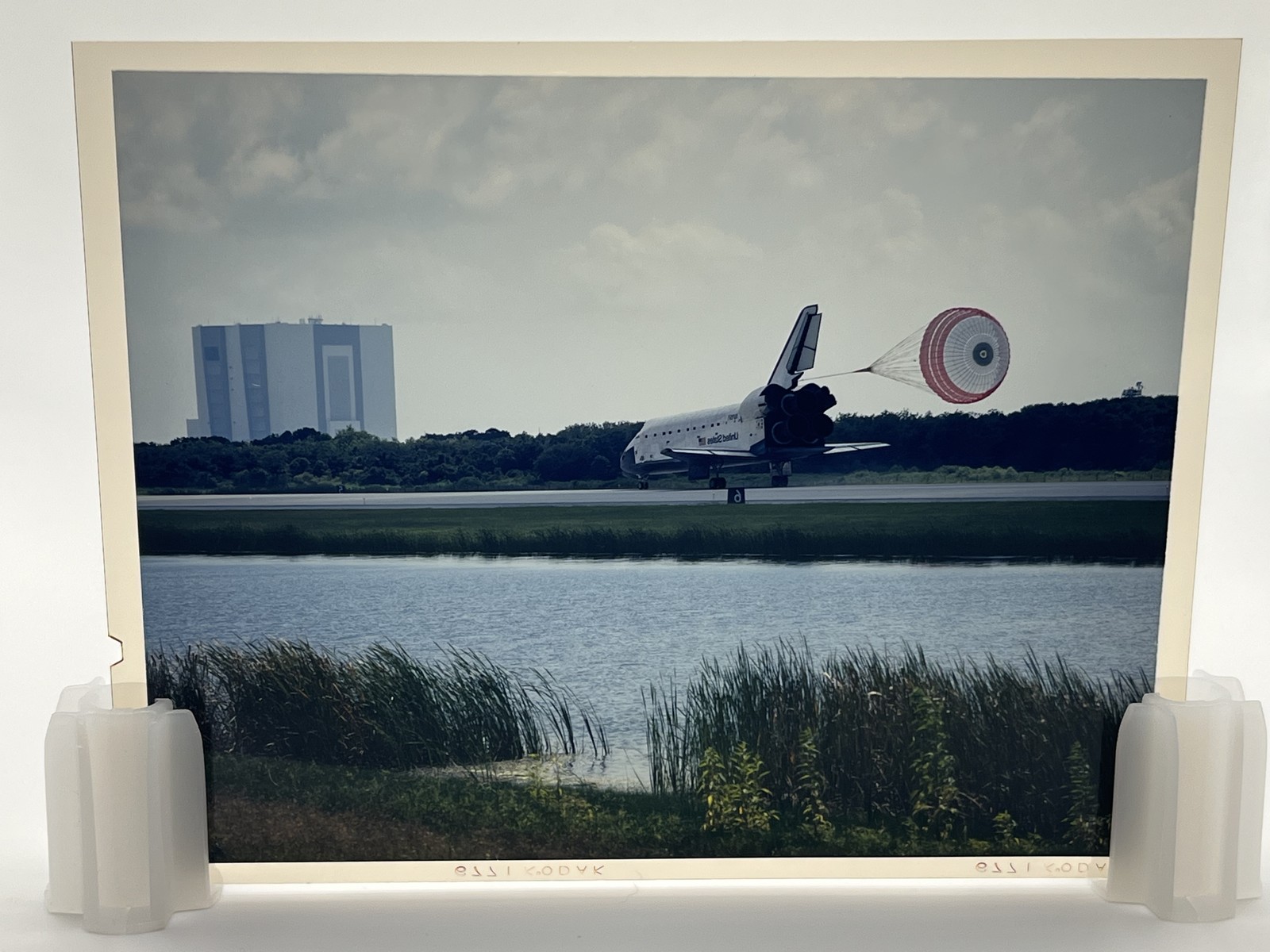 STS-71 Atlantis FL Landing 1995 - Original 4x5 NASA Photo Transparency