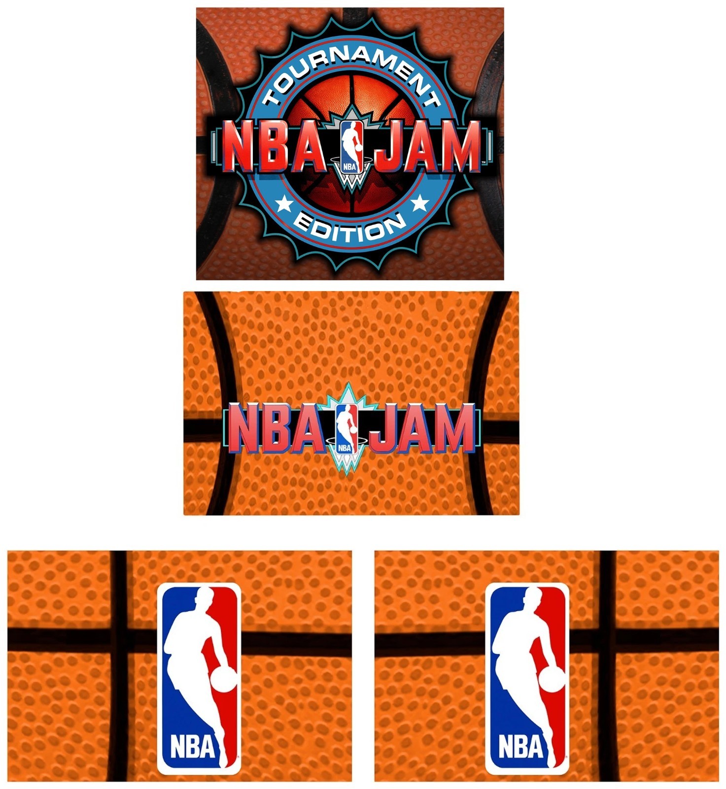 NBA Jam Arcade 1up Cabinet Riser Graphics and kickplate Decal