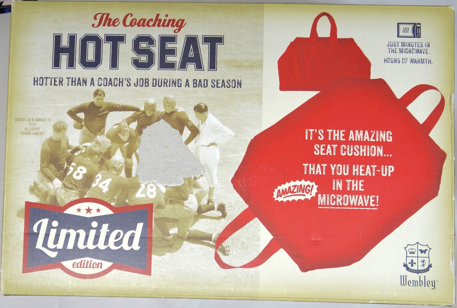 Microwaveable Heated Seat Cushion Hot Seat Stadium Bleachers Outdoor Games New