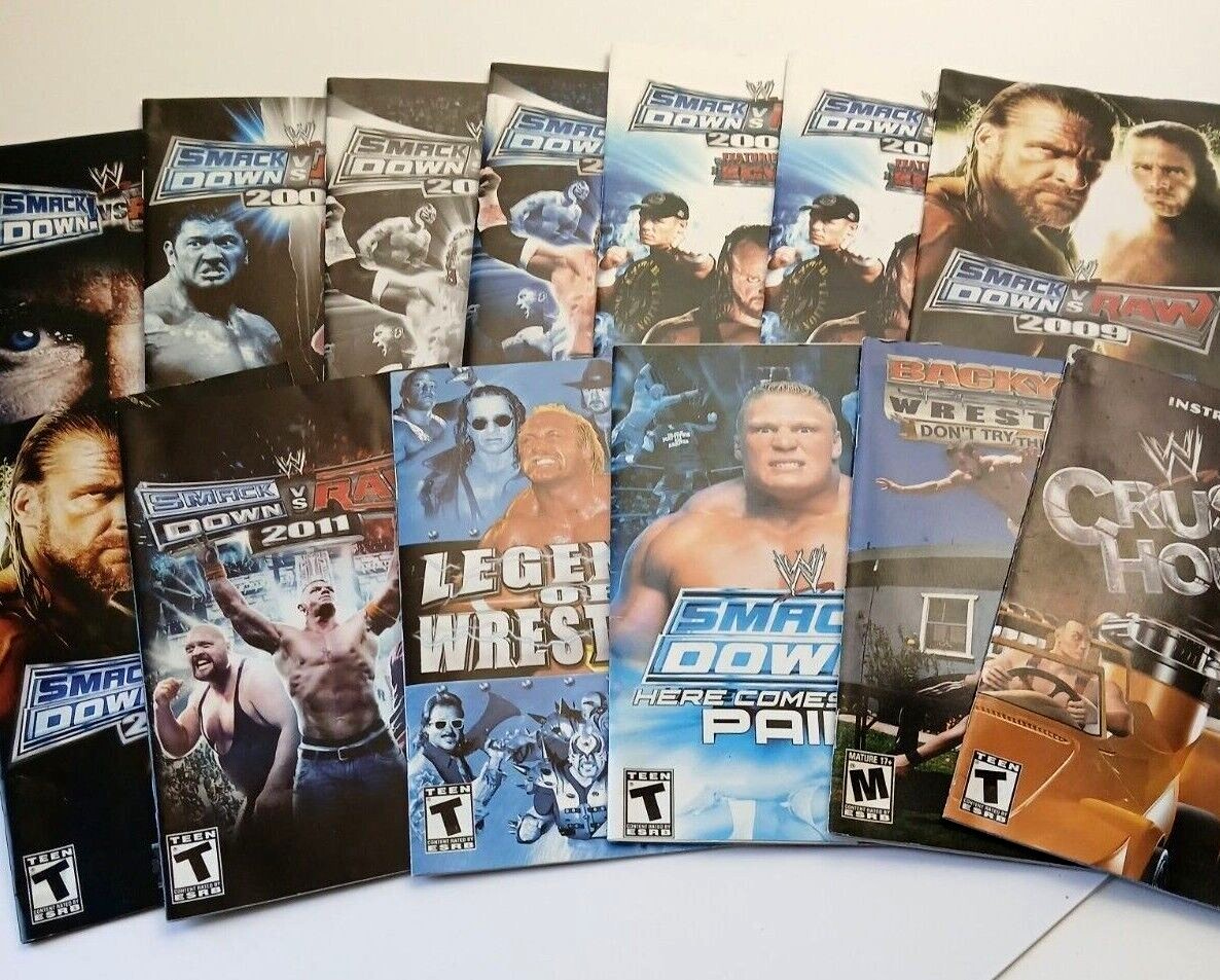 Playstation 2 PS2 Instruction Manuals Only -WWF, WWE WRESTLING Titles - You Pick