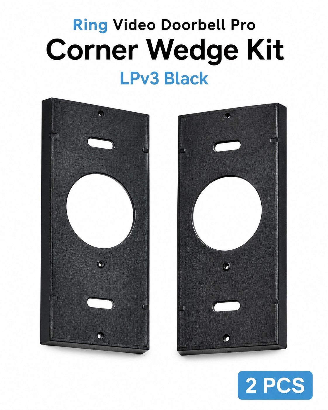 Ring Video Doorbell Pro Corner Wedge Kit LPv3 Black