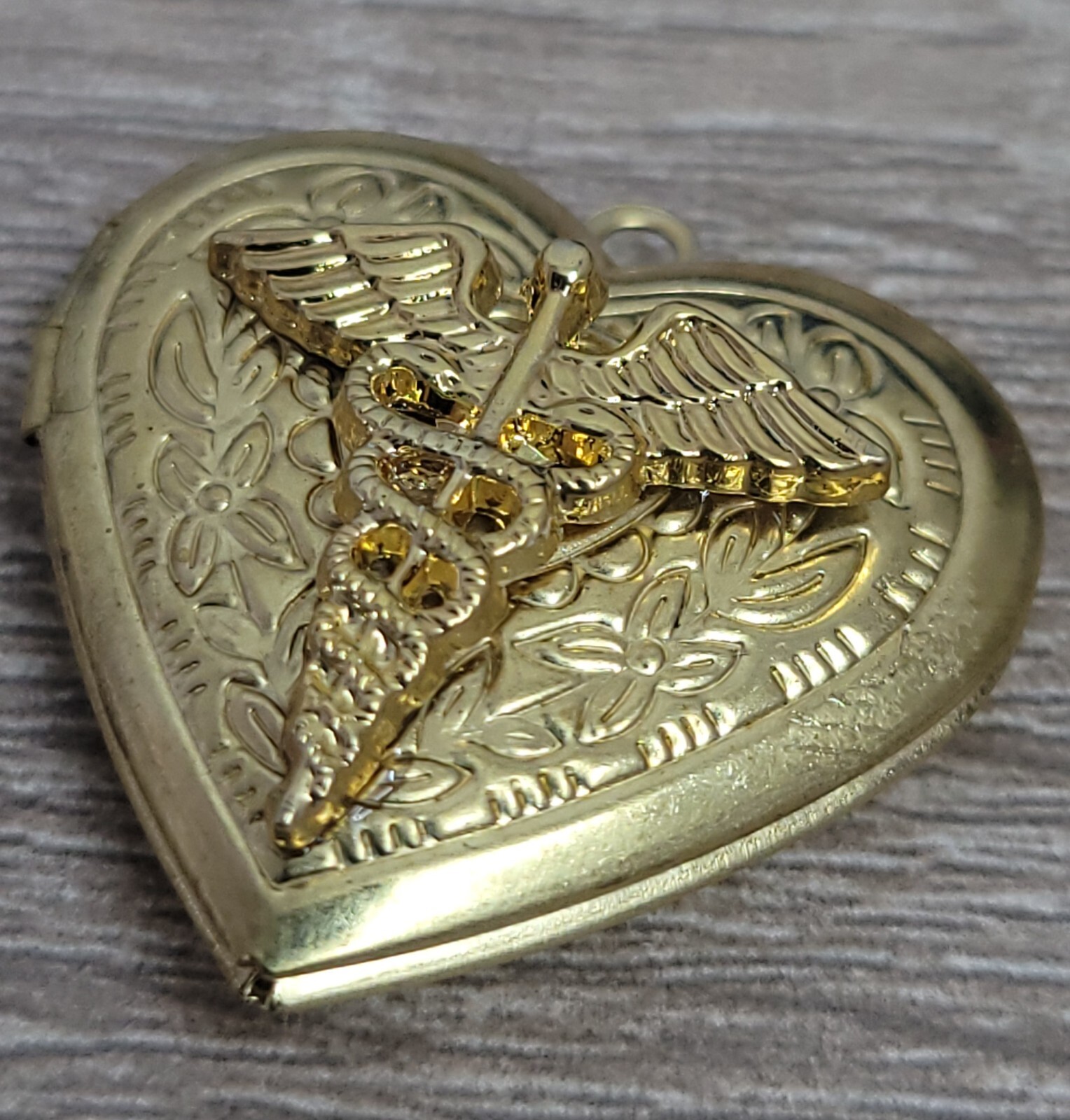 SWEETHEART US Military Army Med Medical Officer LOCKET Pendant DOUBLE PHOTO