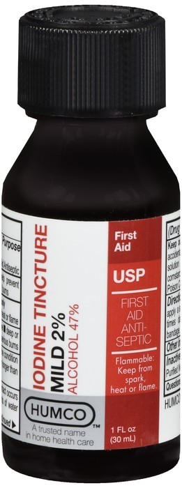 Humco Iodine Tincture Mild 2% USP 1 OZ