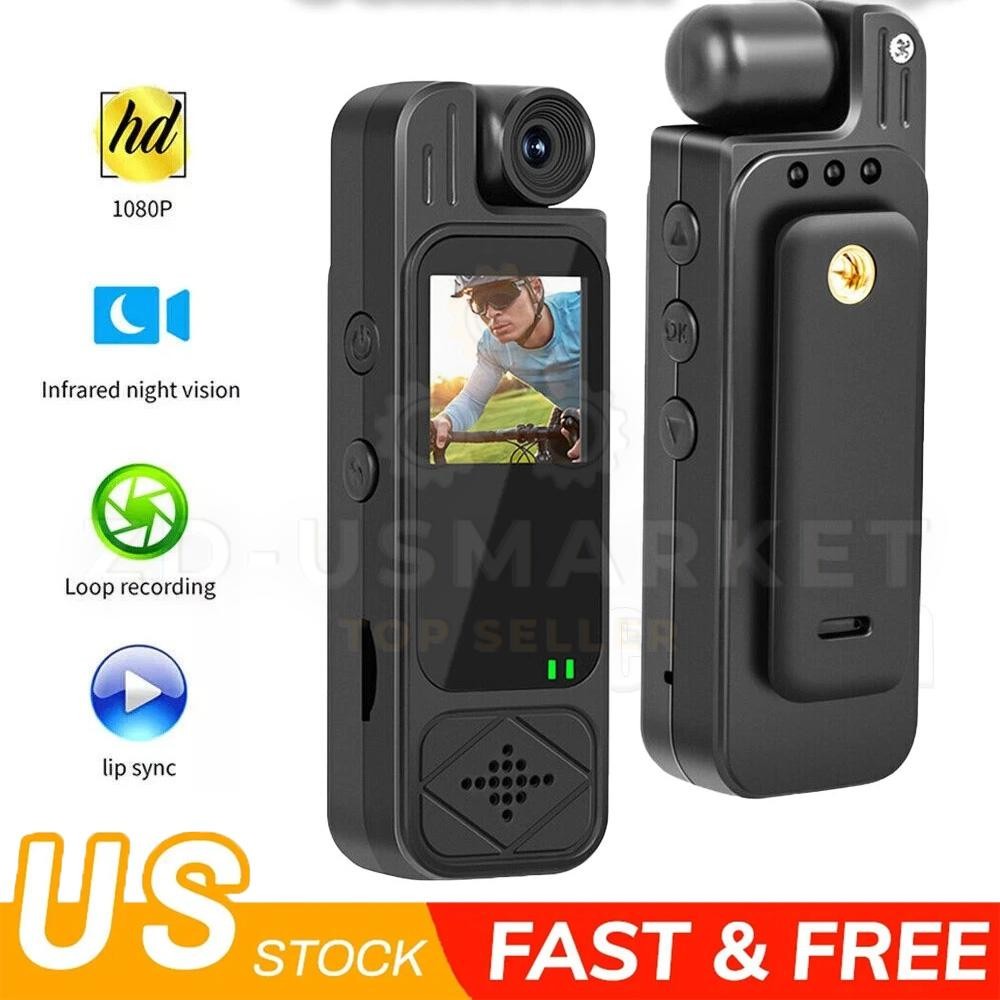 HD Mini Camera Camcorder Body Police Cam with Audio Video DVR IR Night Cam US