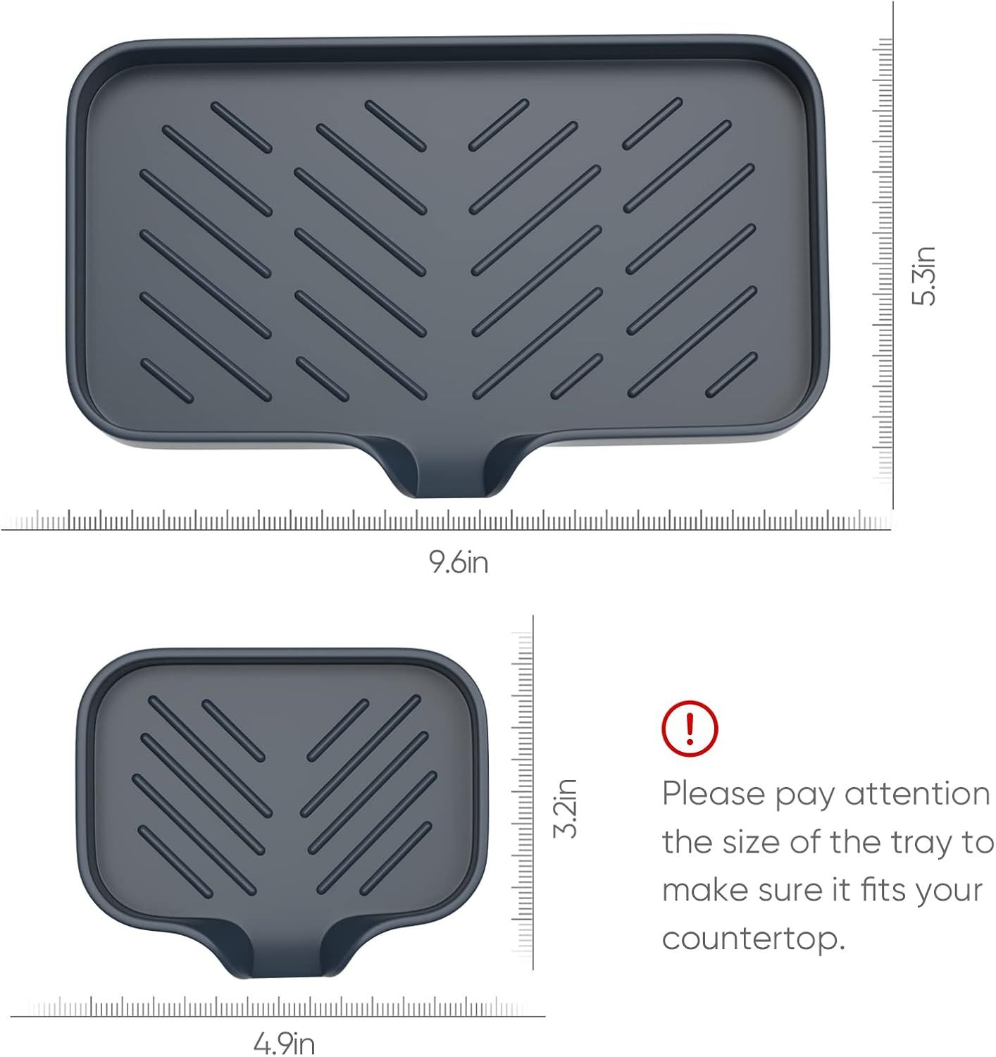 Kitchen Soap Tray,Kitchen Sink Tray Sponge Holder Trbk