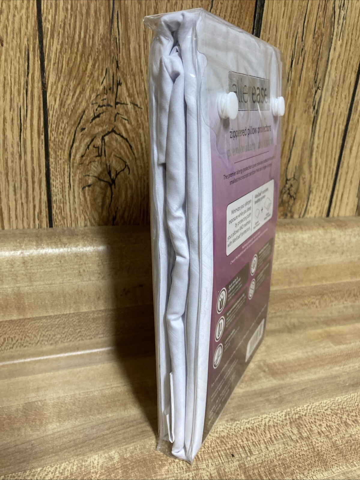 2 Pack King AllerEase Pillow Zippered Protectors Allergy Protection New