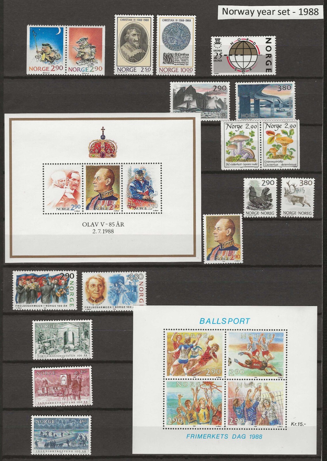 Norway 1988 year set MNH