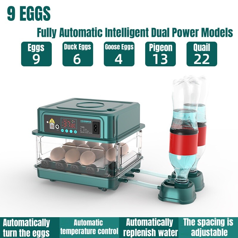 220V/110V Automatic Egg Incubator 9-128 Eggs Digital Poultry Hatcher Machine