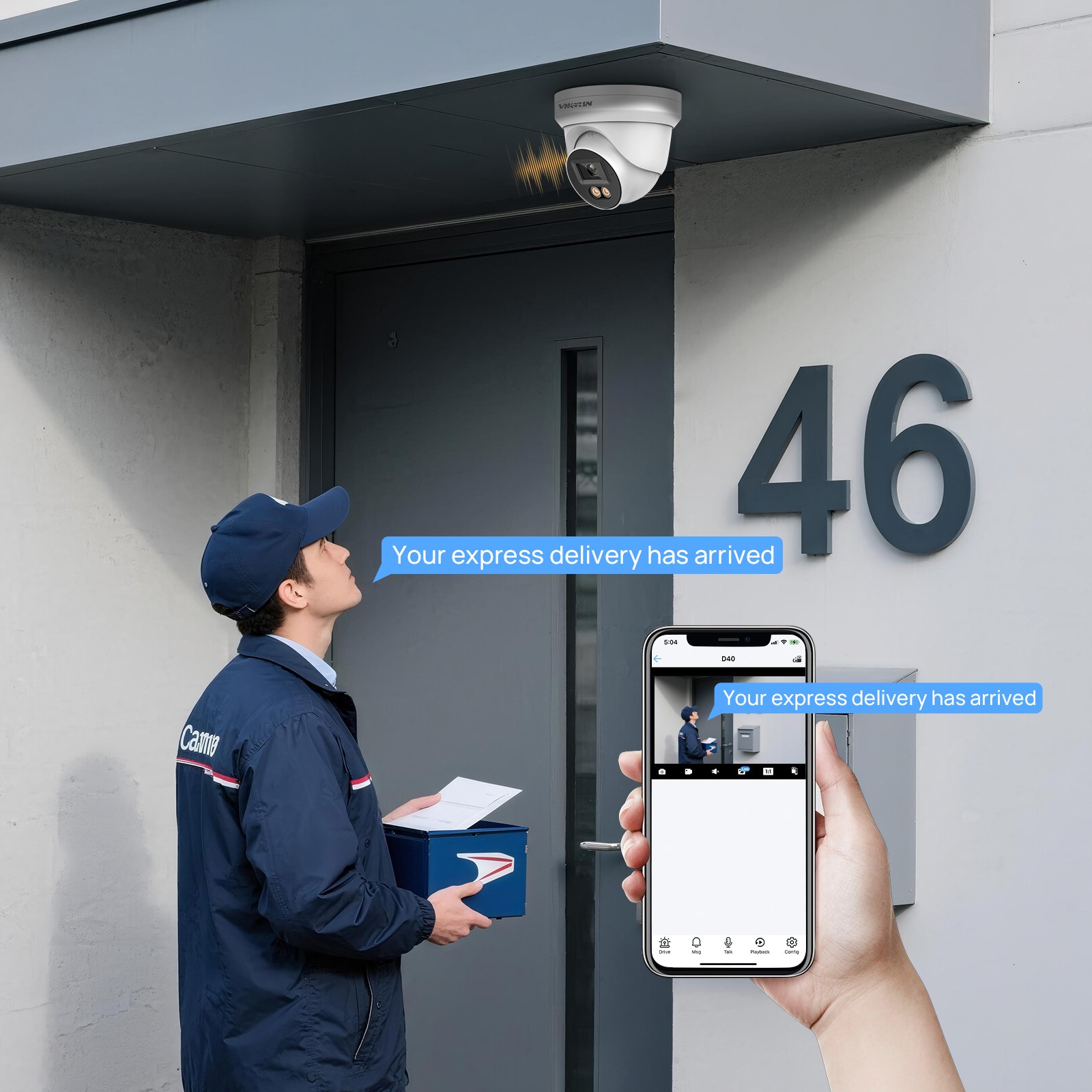 NEW VIKYLIN Full Color Turret POE 8MP 4K IP Camera Onvif Security Factory Direct