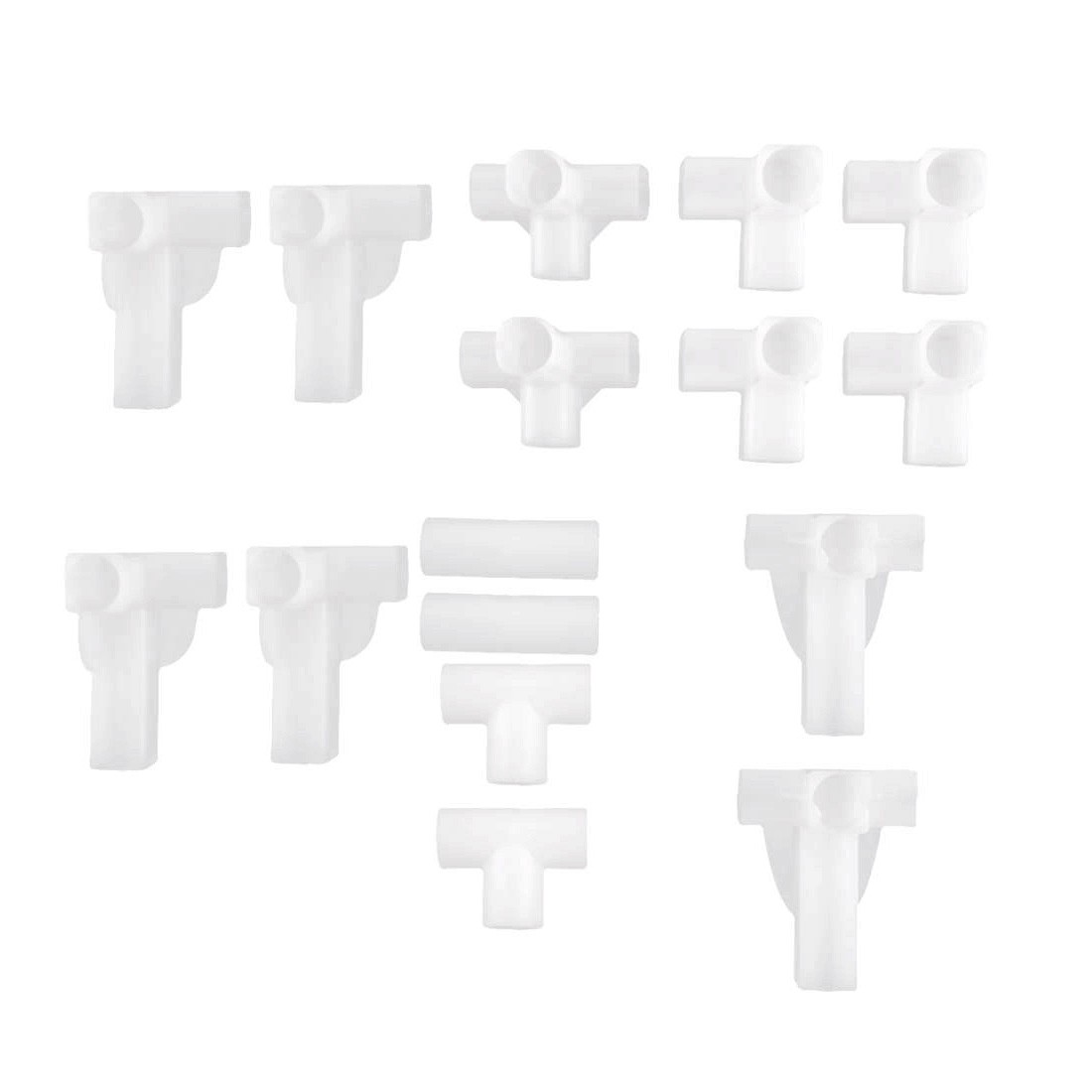 16Pcs Shoe Rack Connector Parts Set 16mm Inner Diameter for Repair Wardrobe