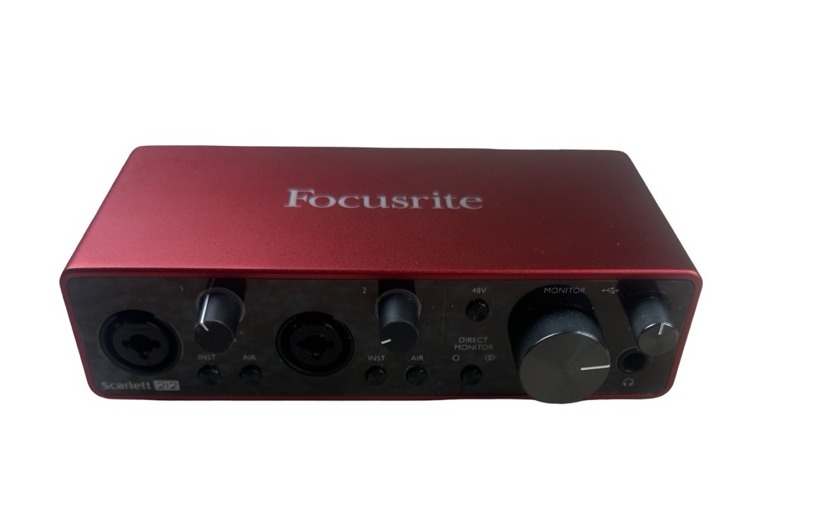 Focusrite Scarlett 2i2 3rd Gen USB Audio Interface 2-In/2-Out Tested No Cable