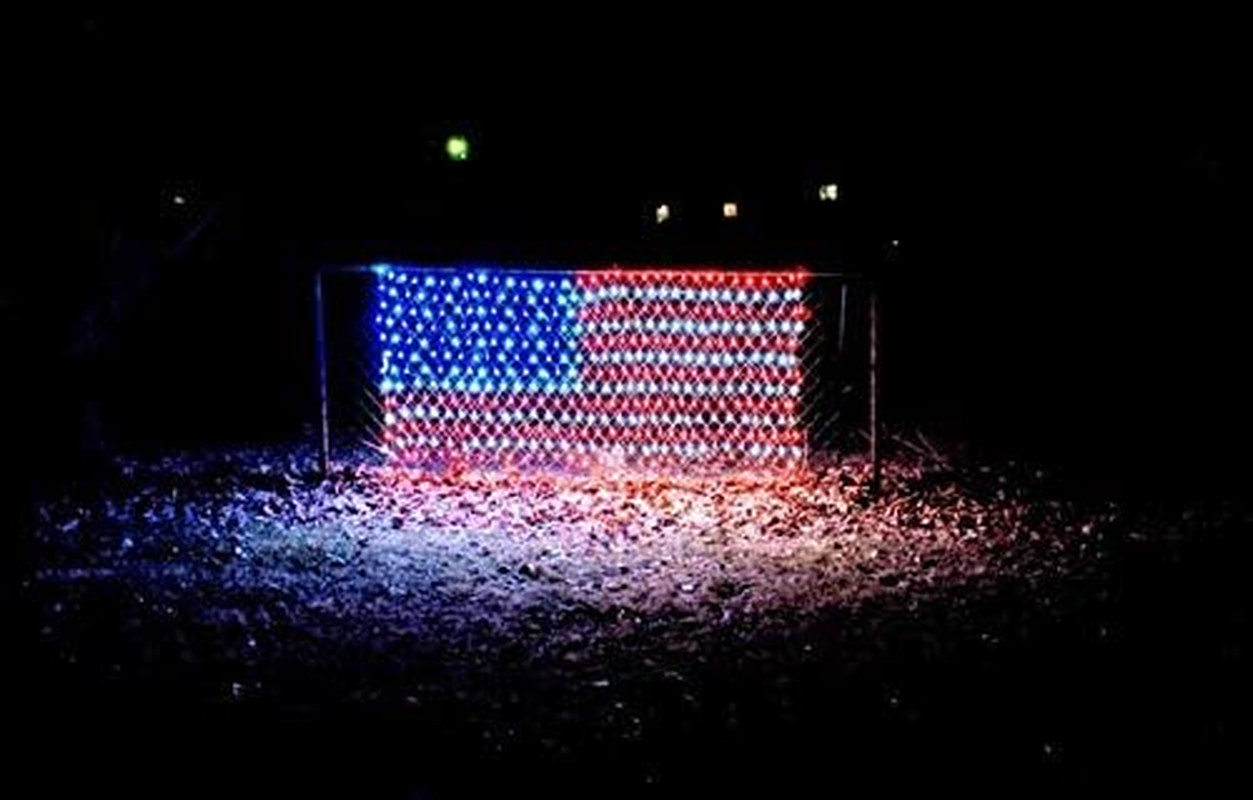 American Flag String Lights, Waterproof Led Flag Net Light, with 420 Super Brigh