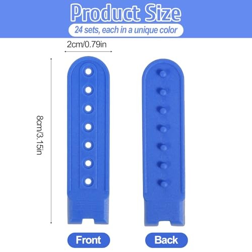 24Pcs 24 Colors Hat Extender Snapback with 7 Holes, Adjustable Snapback