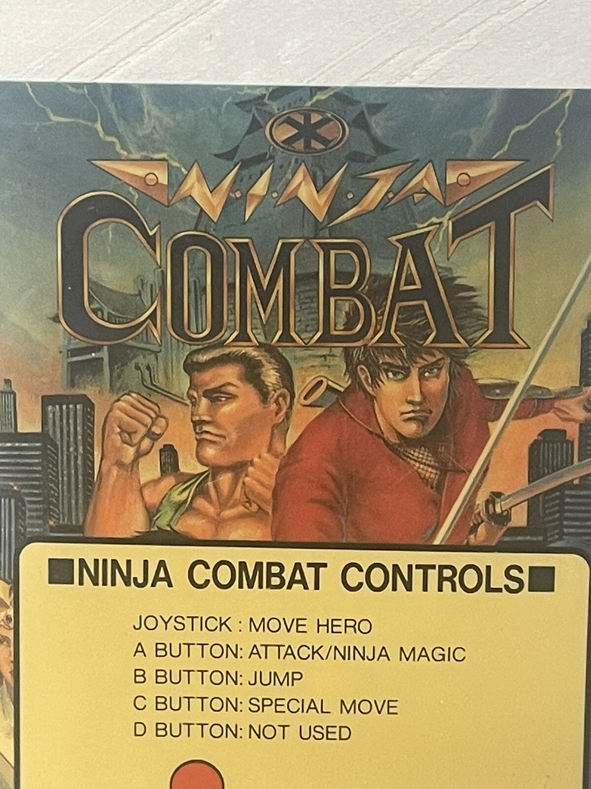 Ninja Combat Arcade Replacement Card Vintage Fast Shipping