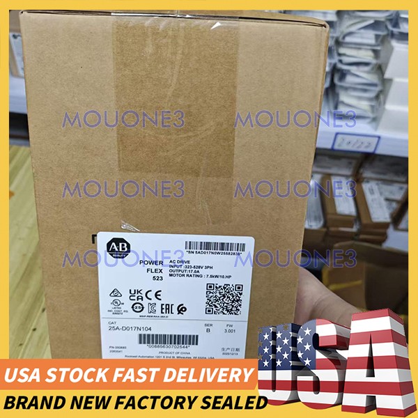 AB 25A-D017N104 PowerFlex 523 AC Drive - New, 7.5kW/10HP, Sealed, Free Shipping