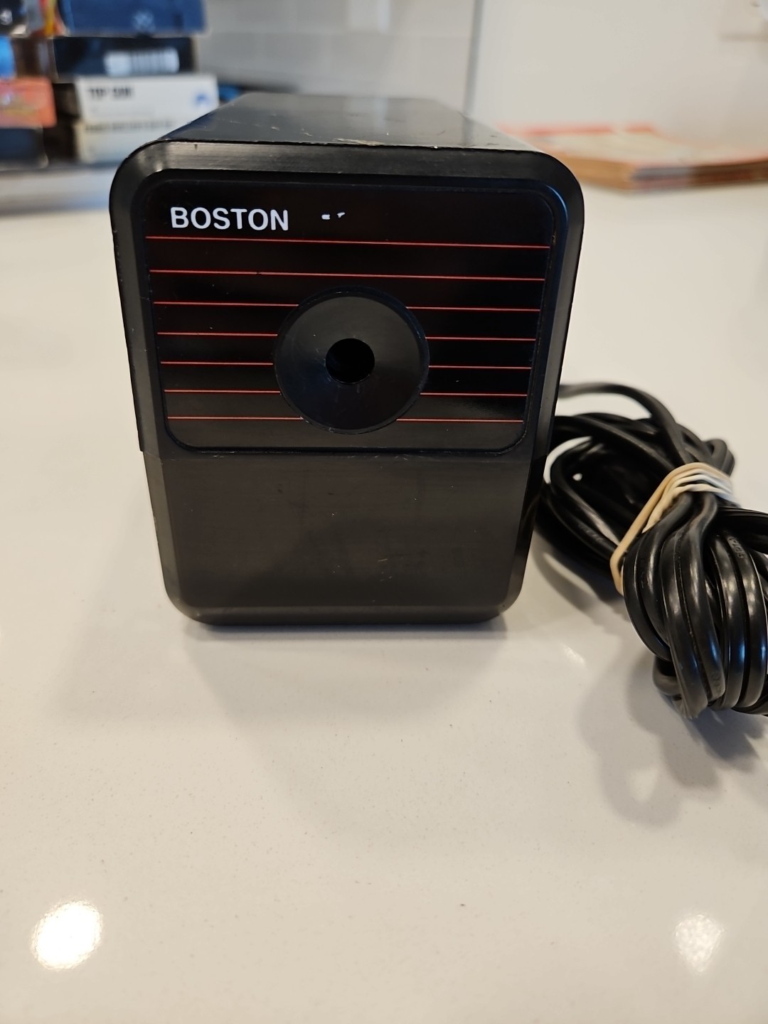 Boston Electric Vintage Pencil Sharpener Tested Working (Model 18)