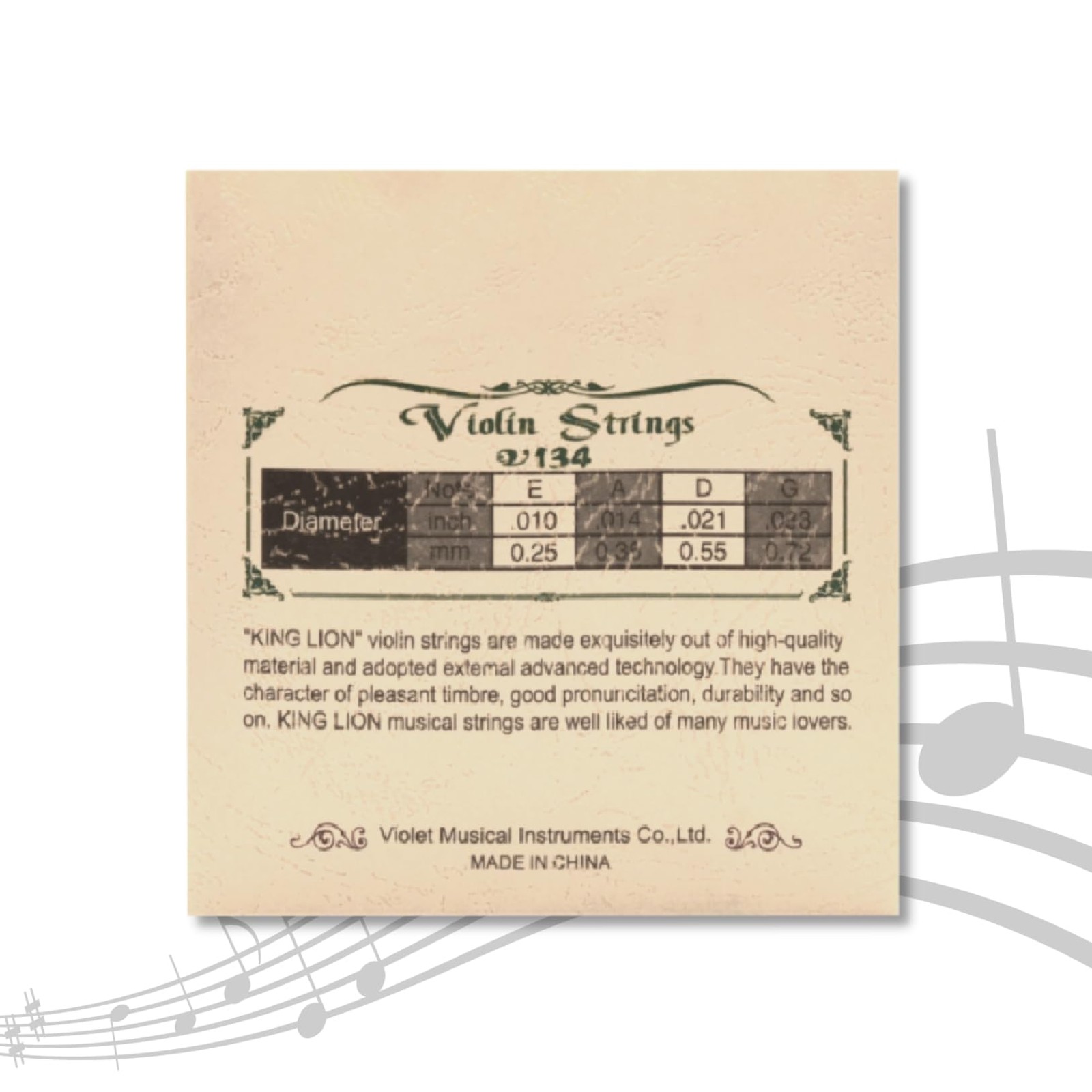 2 Sets Violin Strings, Universal Nickel-plated Steel Strings G-D-A-E for 4/4 ...