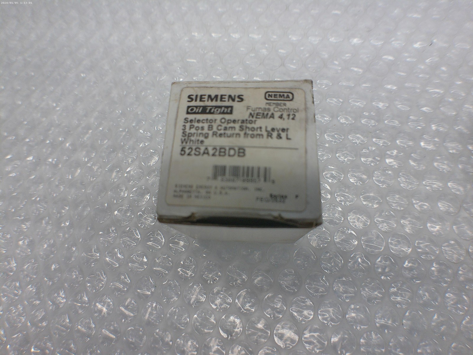 SIEMENS 52SA2BDB SELECTOR SWITCH NSMP