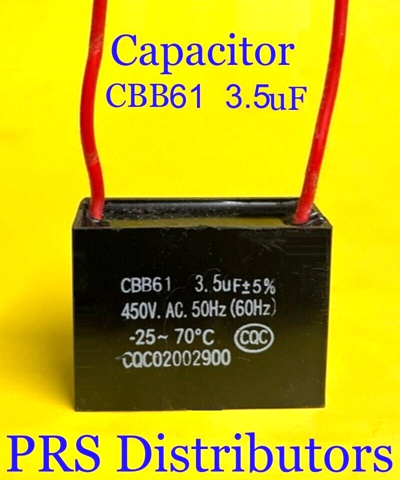 CBB61 3.5uF 3.5mF Motor Ceiling Fan Capacitor replacement 2-Wire 450VAC 50/60 HZ