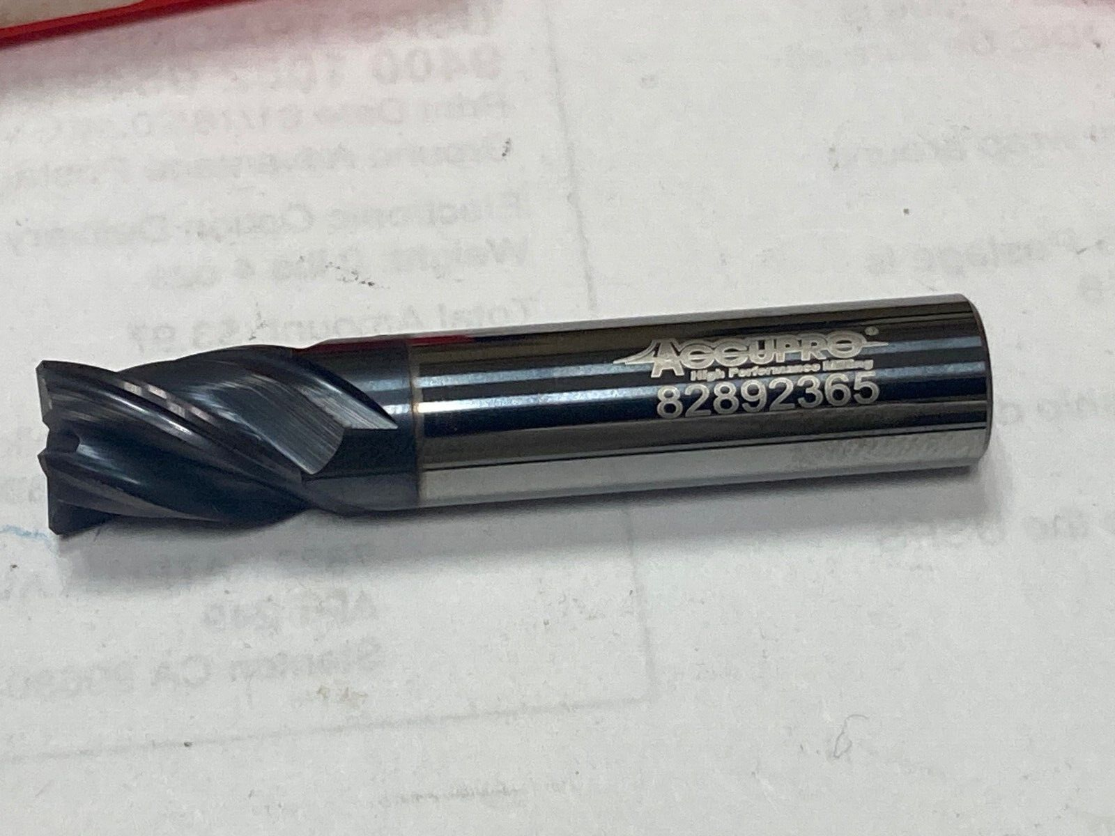 Accupro 446TS3750C11, 3/8", 4-FL, AlTiN, Solid Carbide Chamfer End Mill, USA