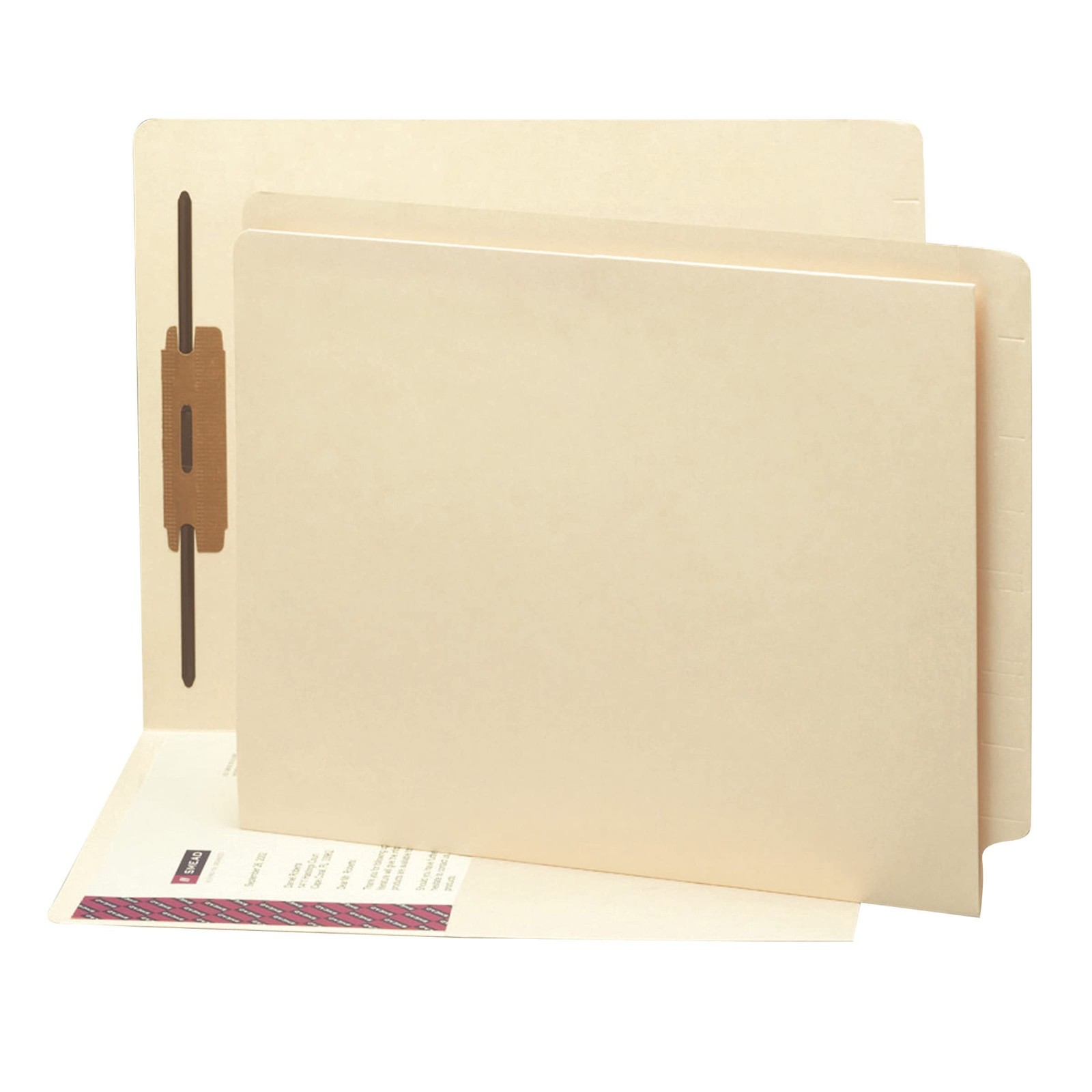 Smead End Tab Pocket Folder with Fastener, Straight-Cut Tab, 1 Pocket, Letter...