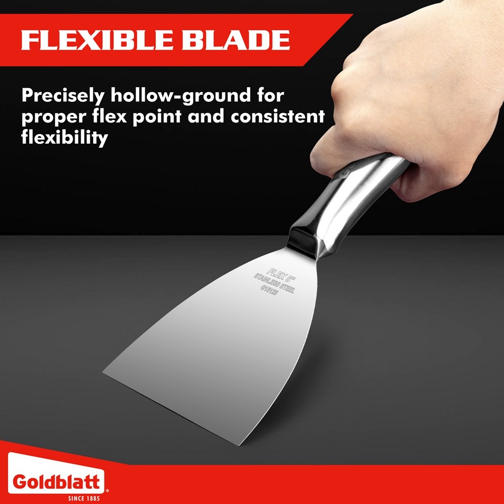 Goldblatt 5" Putty Knife All Stainless Steel Flexible Paint Scrapers Joint Knife