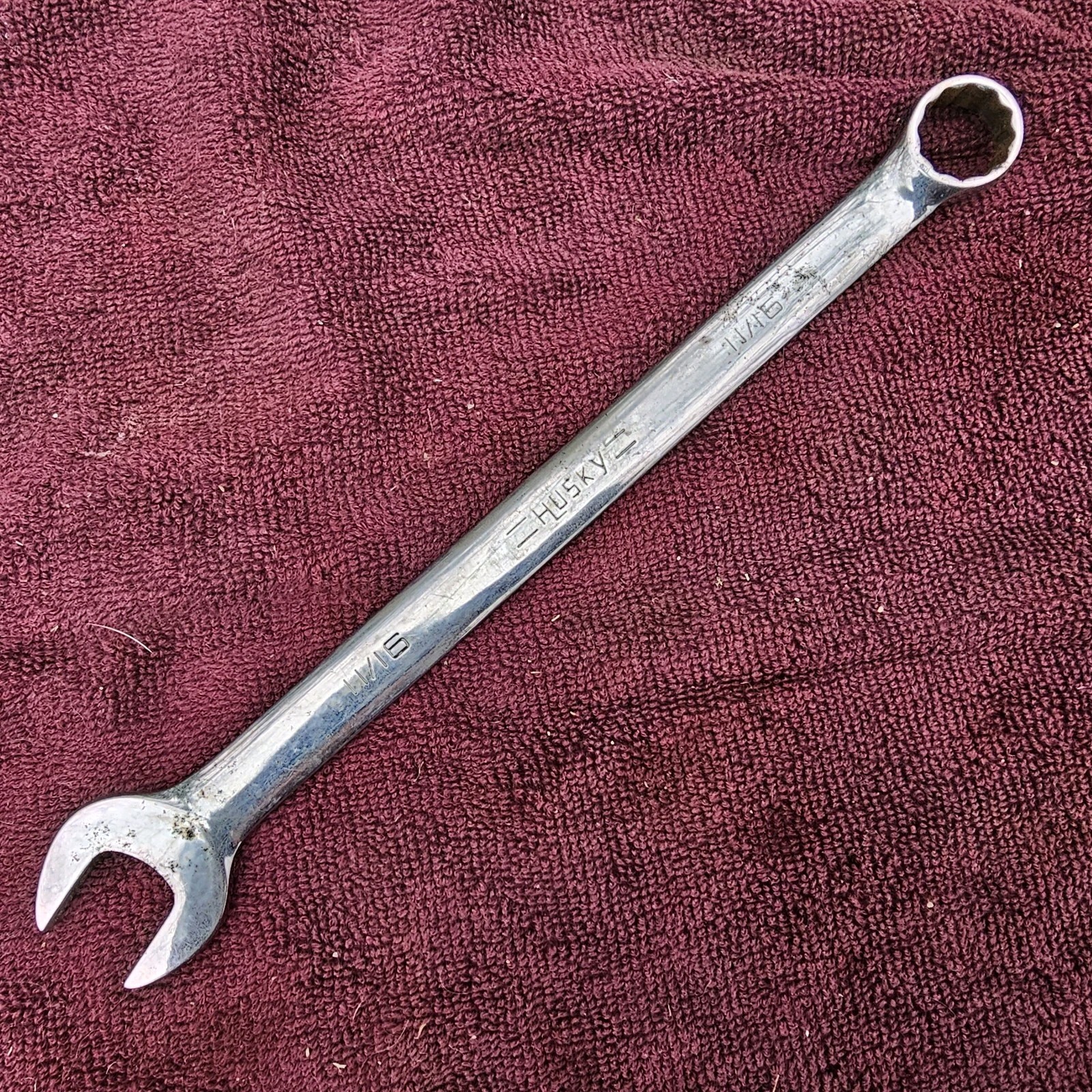 Vintage Husky USA 37022 11/16" Full Polish Combination Wrench #2