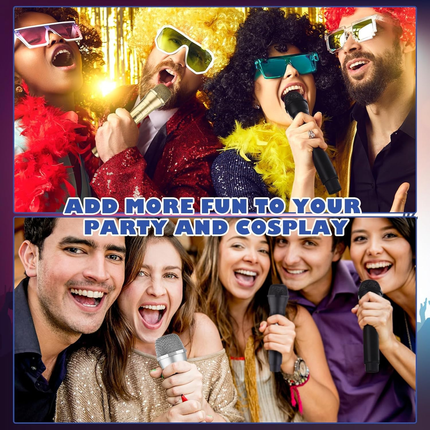 3 Pack Microphone Prop Play Plastic Toy Fake Microphone Simulate Speech Practice