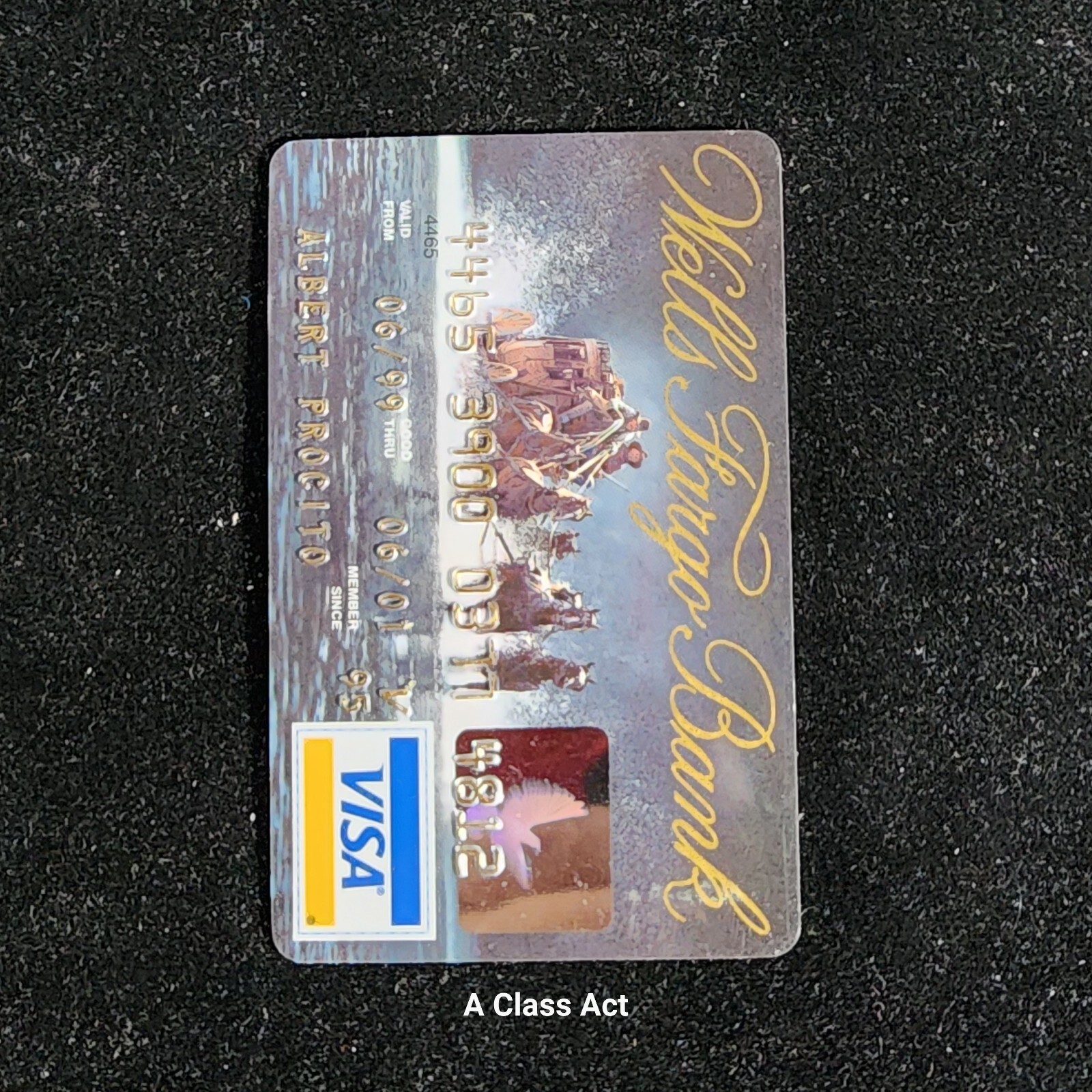 Wells Fargo Stagecoach Visa Credit Card. exp 2001. Our cc99
