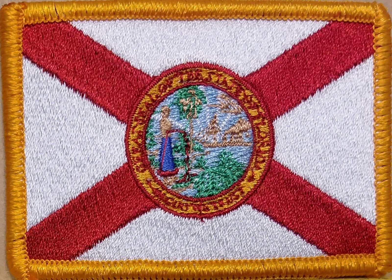 Florida State Flag Patch Morale Tactical Emblem W/ VELCRO® Brand Fastener #34