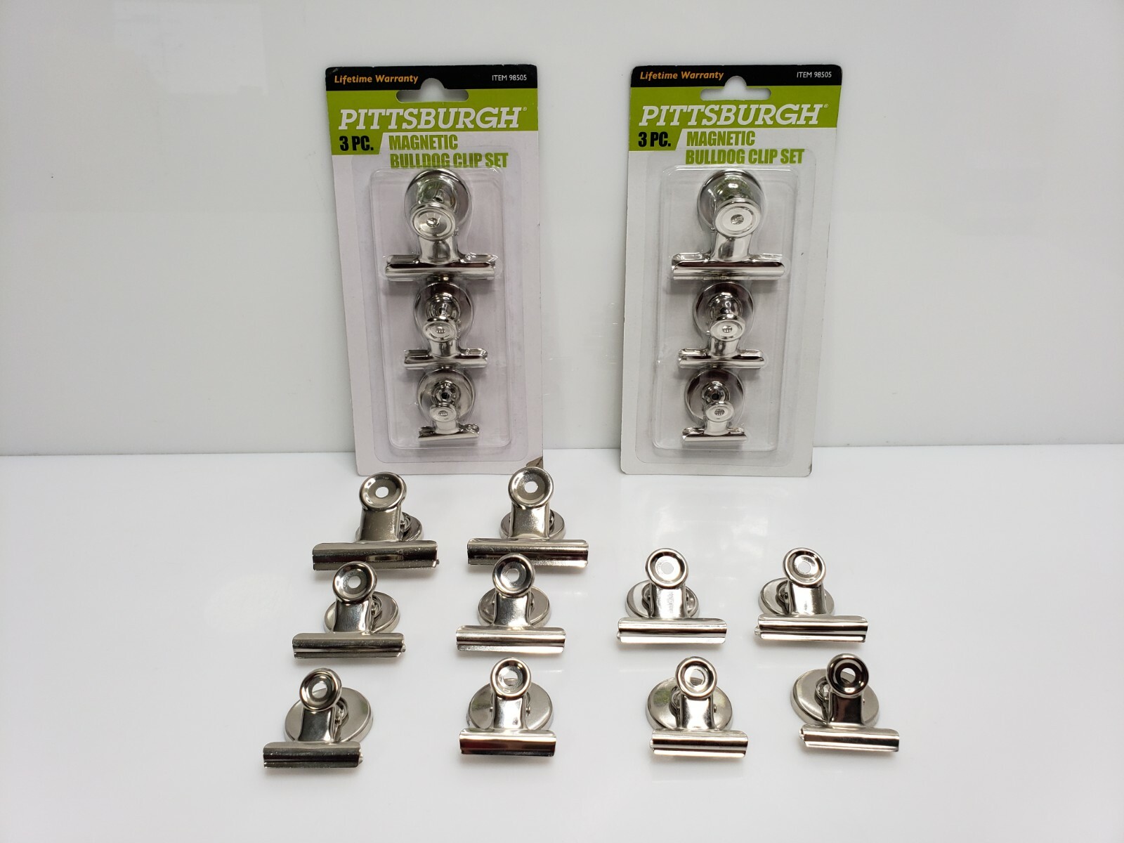 Harbor Freight Pittsburgh Magnetic Bulldog Clip Set Lot Of 16 Stailness Steel